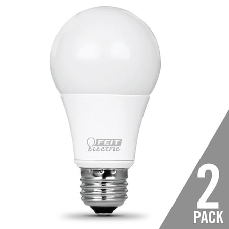 Feit Electric Feit Enhance A19 E26 (Medium) LED Bulb Bright White 60 Watt Equivalence 2 pk OM60DM/930CA/2